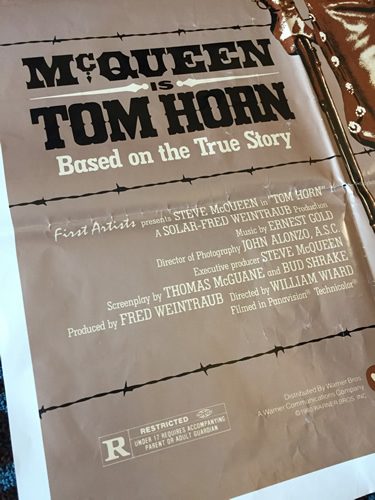 Steve McQueen, rare movie poster, Tom Horn