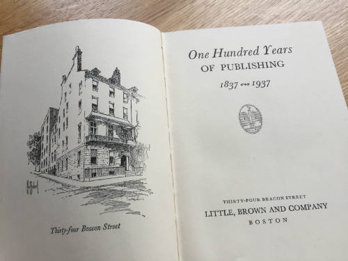 One Hundred Years of Publishing, Little, Brown and Company, Boston