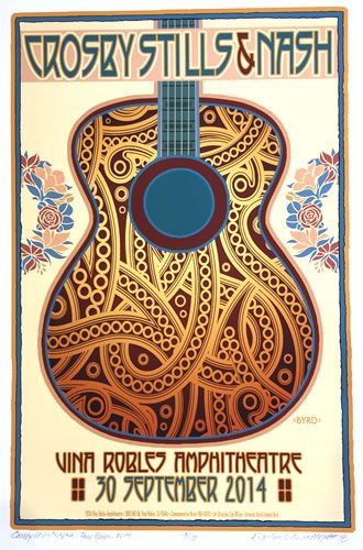Crosby, Stills & Nash Poster by David Byrd
