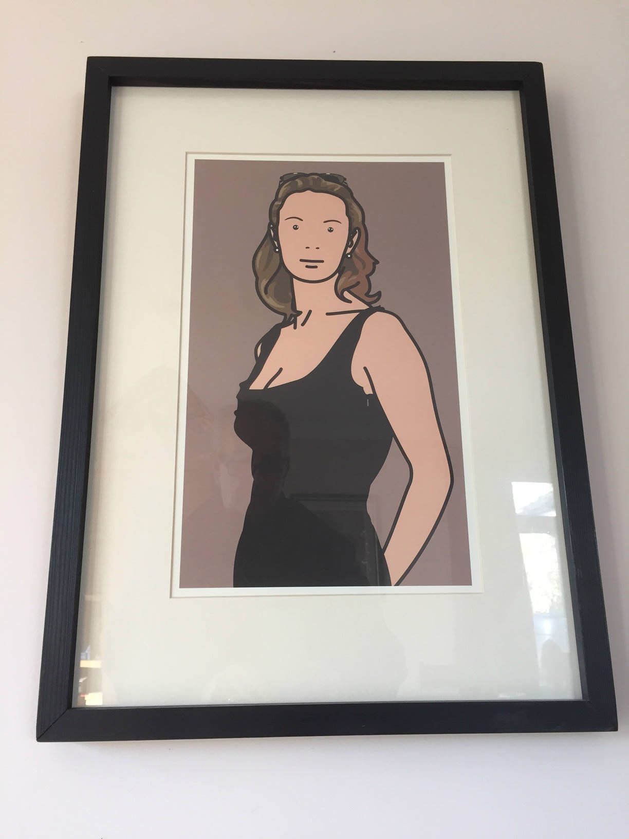 Monique With Evening Dress, Julian Opie print