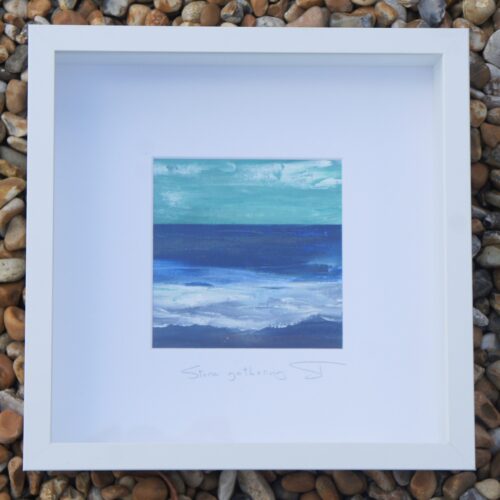 Painting of storm gathering Cornwall